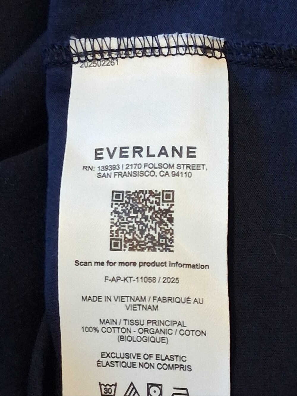 Everlane Navy Short-Sleeve Crew Tee SzM Organic Cotton Women Basic Casual Sport - Picture 11 of 11